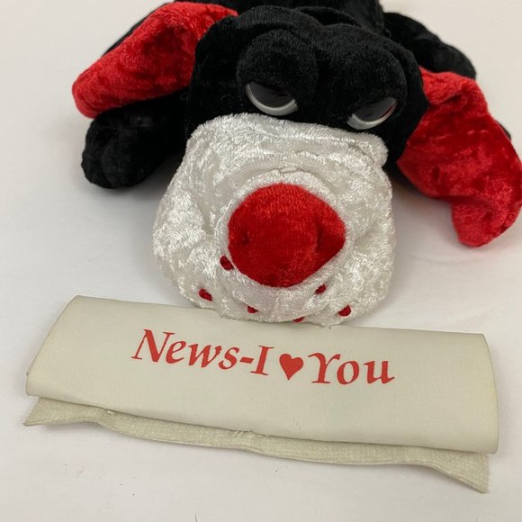 Dan Dee Valentines Dog Holding News I Love You Plush - Picture 2 of 7